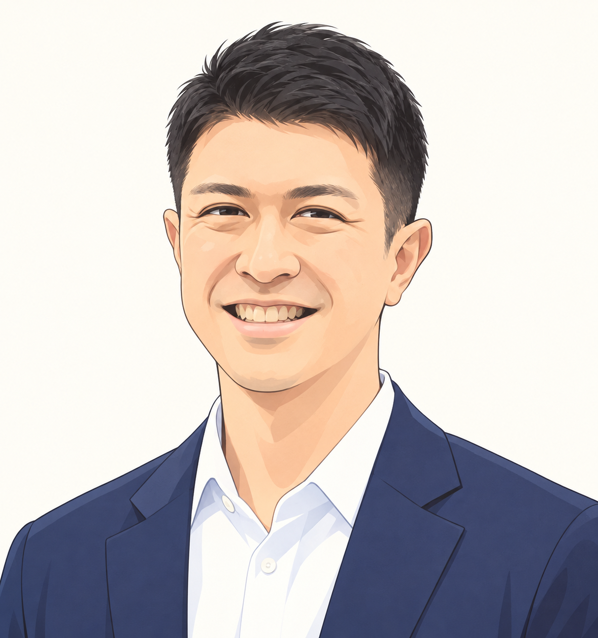 代表・鈴木貴大の似顔絵